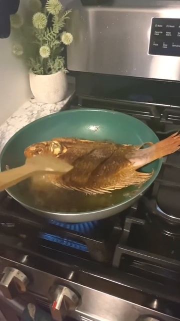 Giant red tilapia fried #shorts
