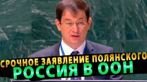 РОССИЯ В ООН! СРОЧНОЕ ЗАЯВЛЕНИЕ ПОЛЯНСКОГО ПО УКРАИНЕ