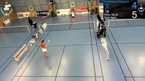 Senior SM Badminton 2017 - Kvartsfinal DS - Madeleine Persson vs Ellen Skott