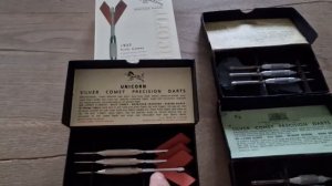 Vintage vs retro Unicorn 1937 Silver Comet presicion darts