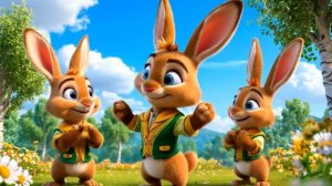 Детский мультик  зайчата для детей, веселые песенки для малышей,развивающие мультики для детей.