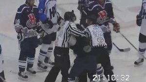 Krivchenko v. Petrov fight 10/18/07 (Russian hockey)