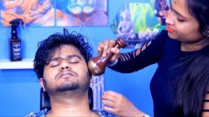 Hot Kansa Head forehead neck and shoulder massage with crunchy neck crack | ASMR barber girl pakhi