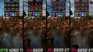 RTX 4060 Ti vs RX 6600 vs RX 6600 XT vs RX 6650 XT // Test in 6 Games // 1080p // Benchmark