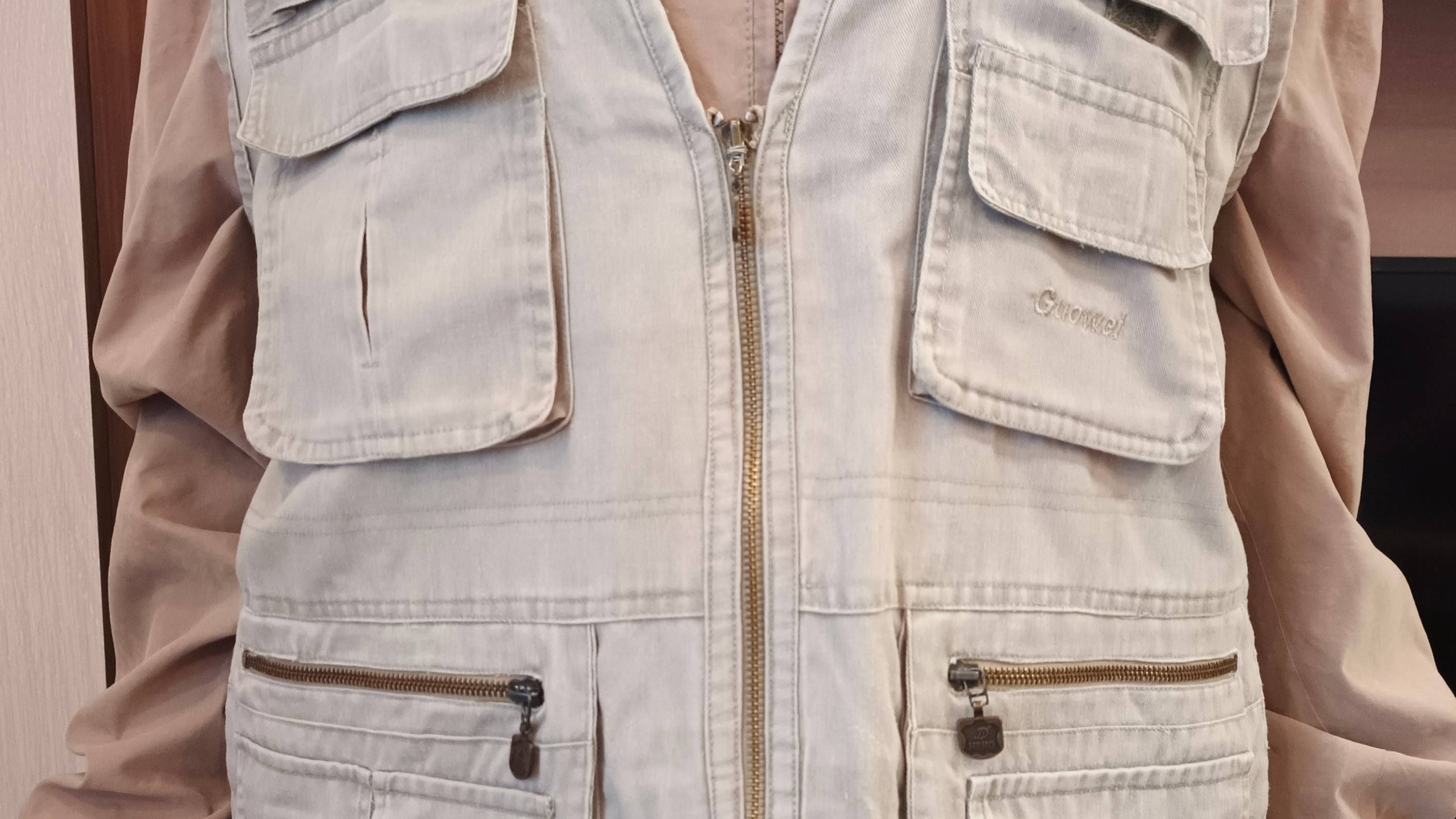 Ветровка VIZANI с жилетом Guowei 100% хлопок цвет песок