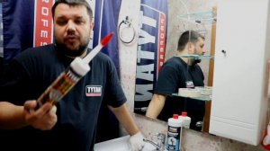 TYTAN Professional Герметизация шва между стеновыми панелями ПВХ и раковиной
