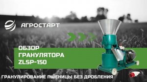 Обзор гранулятора ZLSP-150. Гранулирование пшеницы без дробления. Агростарт