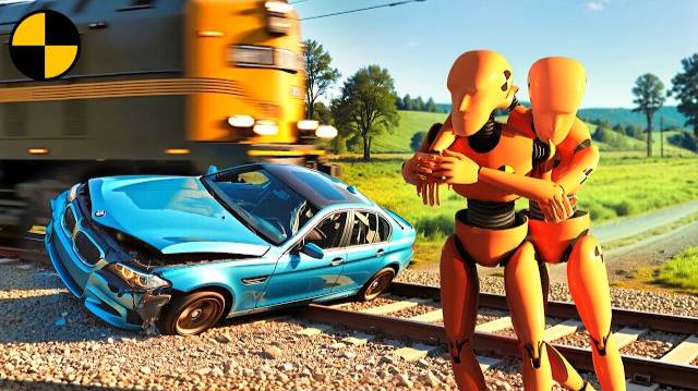 Поезда, поезда, п***да и машины!!!1 #10 😱 BeamNG.Drive