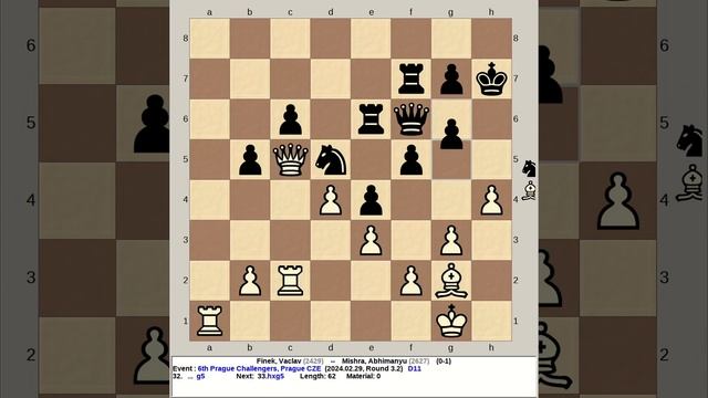 Finek, Vaclav vs Mishra, Abhimanyu | 6th Prague Challengers Chess 2024, Czechoslovakia смотреть онлайн