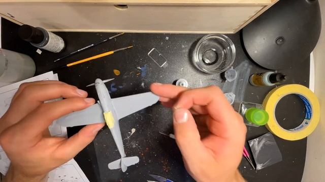 ZVEZDA, MESSERSCHMITT BF-109 F2 , 1:72 scale, Time-lapse build, painted with brush. FIGHTER#4 смотреть онлайн