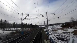 Весенняя поездка на локомотиве РЖД "Красноярск - Мариинск" | Железная дорога в Сибири