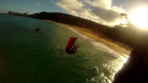 Waimea cliff jump