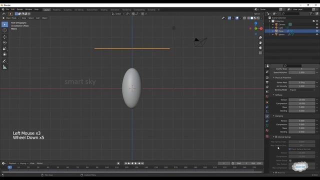 How to make cloth simulation in blender || step by step tutorial || smart sky
