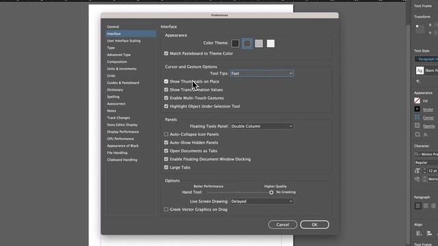 How to Change User Interface Color in InDesign