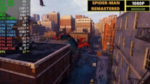 GTX 1050 2GB BENCHMARK- SPIDER MAN TEST