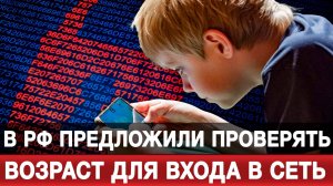 В РФ предложили проверять возраст для входа в сеть