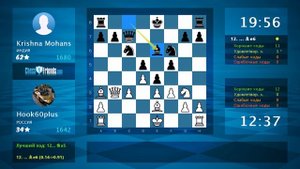 Chess Game Analysis: Hook60plus - Krishna Mohans : 1-0 (By ChessFriends.com)