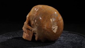 Huge 5.0" Yellow Agate Crystal Skull carving