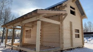 Дом 6х9х3м Профилированный Брус 145х190 Мансардного типа