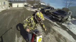 pit bike winter rippin