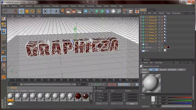 3D Text With Pieces_Cinema 4D Tutorial смотреть онлайн