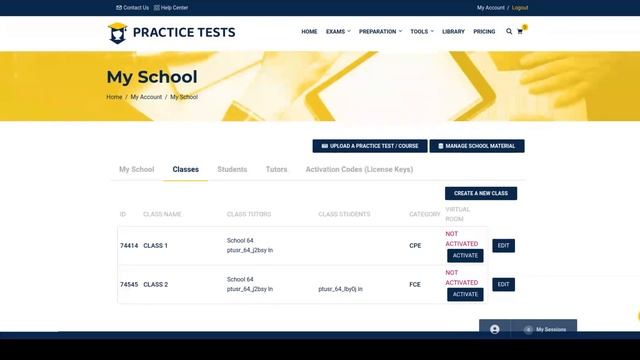 Practicetests.eu for Schools - Tutorial and Usage Guide