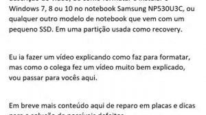 Como formatar o notebook Samsung NP530U3C