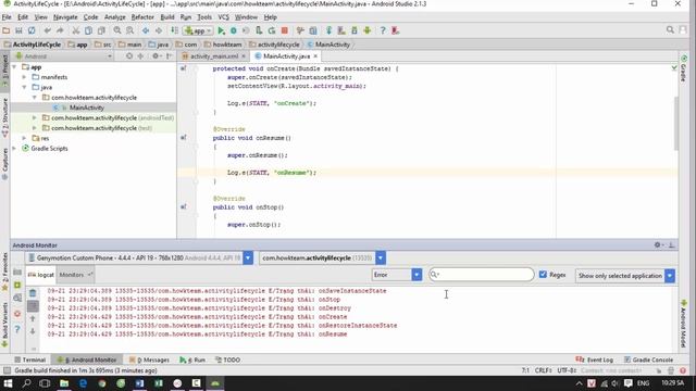 [Khóa học lập trình Android Cơ bản] - Bài 7: Vòng đời của Activity | HowKteam