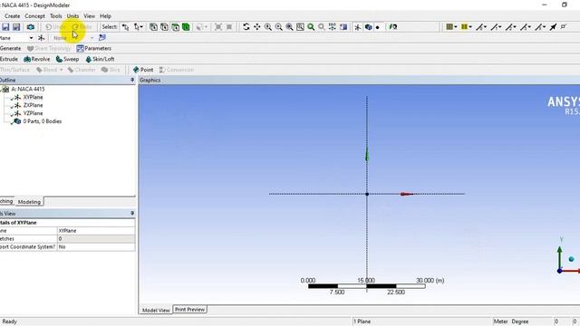 #AnsysDesignModeler Tutorial: Import and #draw NACA 4415 #airfoil #coordinates  Step by Step #guide