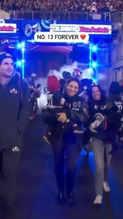 Gaudreau Family Leads Blue Jackets Out At NHL Stadium Series Game ❤️