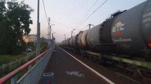 Тепловоз 2ТЭ116-1719 "БалтТрансСервис" с наливными цистернами!