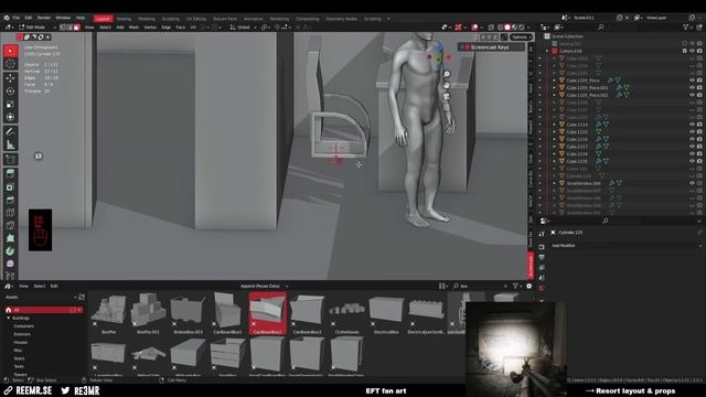 Blender → Resort interior & props part 1 смотреть онлайн
