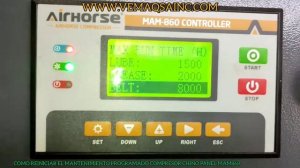 REINICIO DE ALARMA MANTENIMIENTO PROGRAMADO COMPRESOR DE TORNILLO CHINO PANEL MAM-870