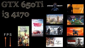 GTX 650Ti + i3 4170 VS 2025 / fps
