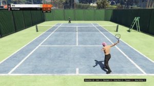 Grand Theft Auto 5: Intense tennis match and arm wrestling (funny stream highlights)