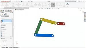 Solidworks Motion: 4 bar linkage mechanism Animation in Solidworks | SolidWorks Tutorials 01