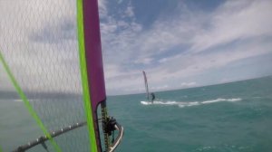 Heiner windsurfing at Sprecks, Maui