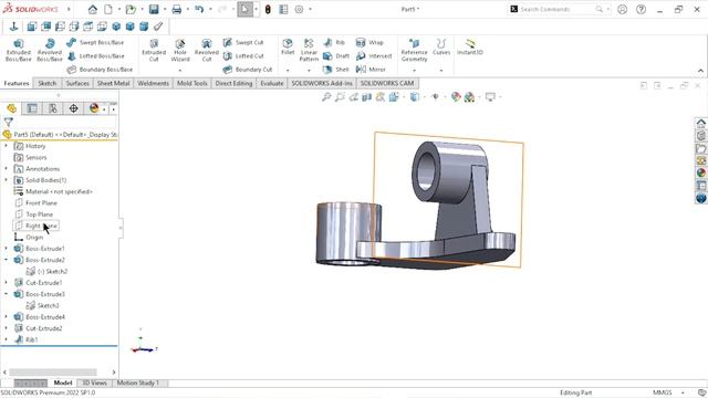 Solidworks tutorial exercise #06 | Basic features in solidworks