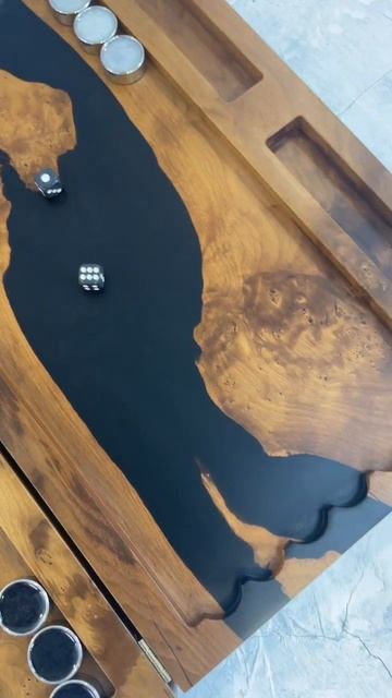 Нарды из эпоксидной смолы и дерева a2inhome.ru #нардыручнойработы #backgammon #нарды #chess