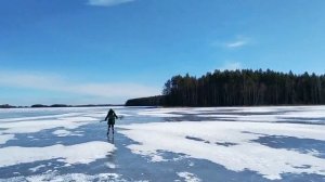 Nature nordic skating, Punkaharju | Озерные коньки в Пункахарью