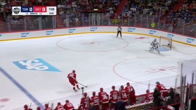Red Wings' Daniel Sprong Outwaits Ilya Samsonov to Score Penalty Shot in Stockholm vs. Maple Leafs