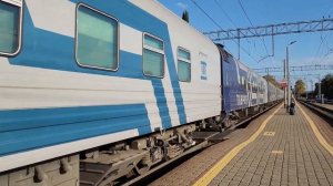 эффектное прибытие поезда №316 Адлер-Симферополь под 2ЭС4К-105