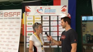 Dr. Petra Bohuslav at the 2. FIR European Racketlon Championships