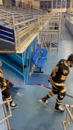 Millersville takes the ice for warmups against Delaware on 10-7-2022