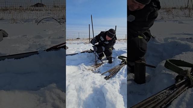 Исследование грунта на двух новых объектах. Определяем длину винтовых свай. #100domov72