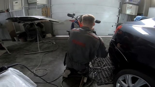 Езда в дождь на мотоцикле.Полировка фары СПОРТБАЙКА