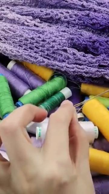 вязать из швейных ниток? 🤔 #shorts #crochet смотреть онлайн