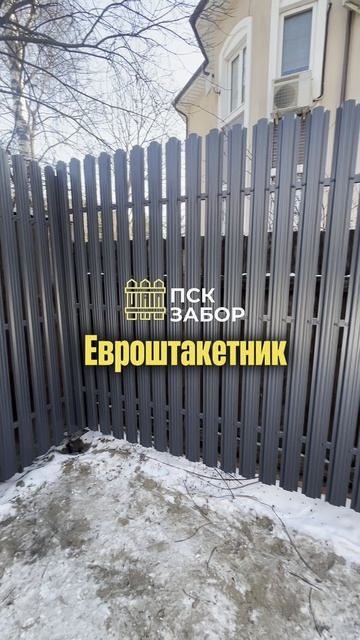 Забор из линейного евроштакетника