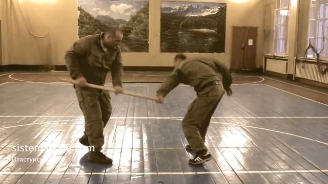 The work with the stick № 1. Plastoon martial art, fighting system of Leonid Polezhaev.