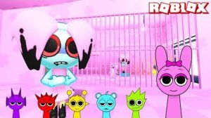 Sprunki Pinki играл в Twisted Poppy's Prison Run Obby в ROBLOX | Прохождение геймплея